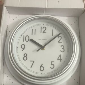 Madison Classic White and Silver Wall Clock